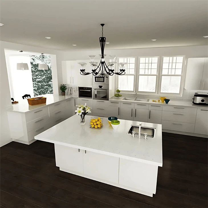 Modern White Lacquer Kitchen Cabinets